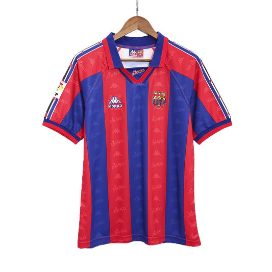 Retro nogometni dres Barcelona Home 1996/97 - rdeč in moder