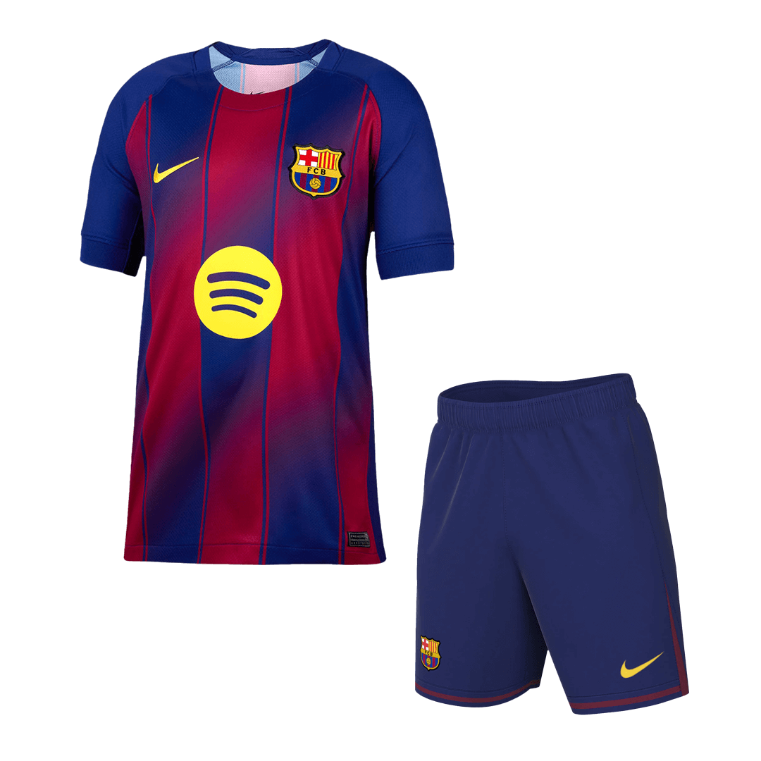 Domači dres Barcelone (dres + kratke hlače) 2025/26 rdeče-moder