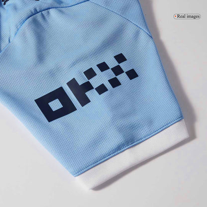 Domači nogometni dres Manchester Cityja (dres + kratke hlače) 2025/26 moder