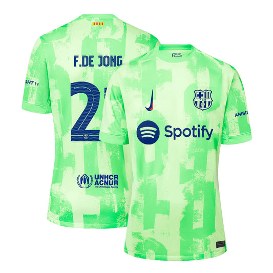 [Super kakovost] Barcelona F.DE JONG #21 Third Away moški nogometni dres 2024/25 UCL