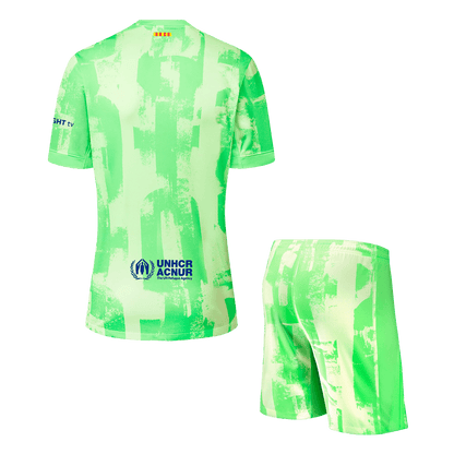 Gostujoči komplet Barcelone (majica + kratke hlače) 2024/25 - (logotip Spotify brez besedila)