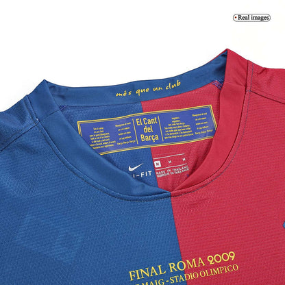 Retro 2008/09 Barcelona Home Nogometna majica z dolgimi rokavi - UCL Final