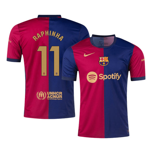 [Super kakovost] Barcelona RAPHINHA #11 Home moški nogometni dres 2024/25