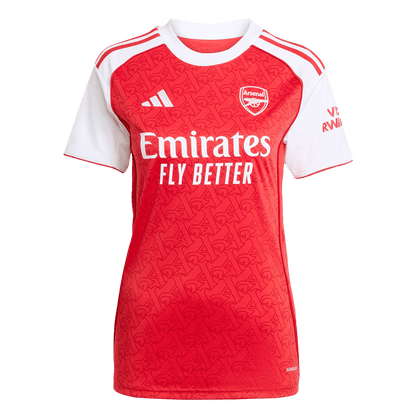 Ženski domači nogometni dres Arsenala 2025/26 rdeč