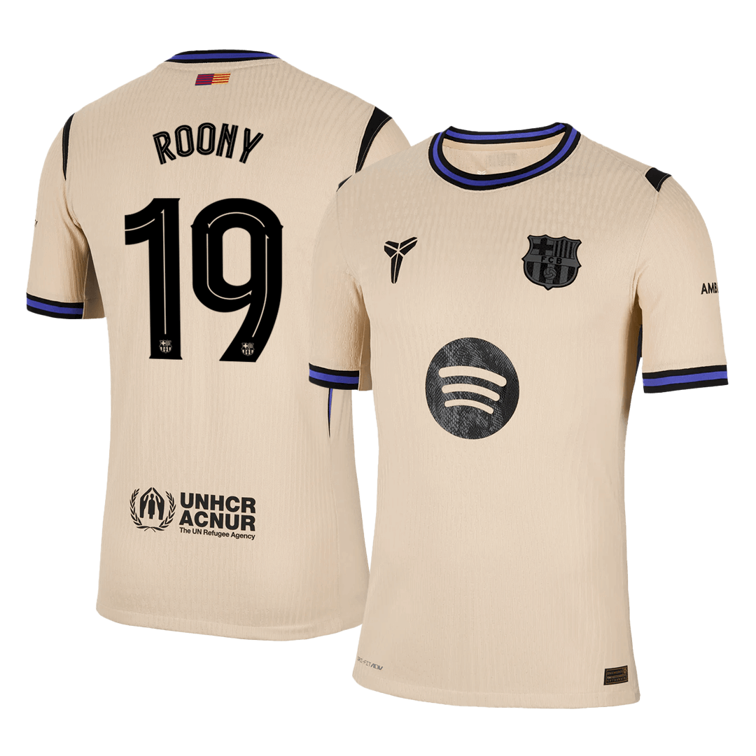 Barcelona Nogometni dres Gostujoči 2025/26 Authentic ROONY #19