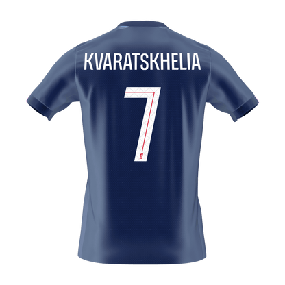 Domači nogometni dres KVARATSKHELIA #7 PSG 2025/26 Navy