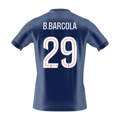 B.BARCOLA #29 PSG domači nogometni dres 2025/26 temno moder