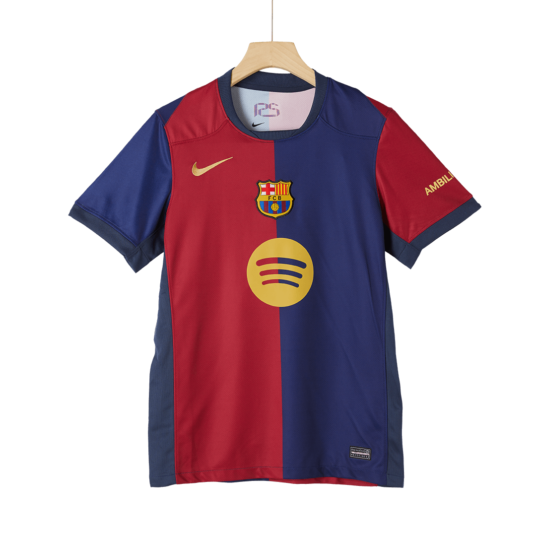 [Super kakovost] moška nogometna majica Barcelona Home 2024/25 – logotip Spotify brez besedila