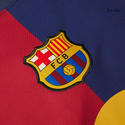 [Super kakovost] moška nogometna majica Barcelona Home 2024/25 – logotip Spotify brez besedila