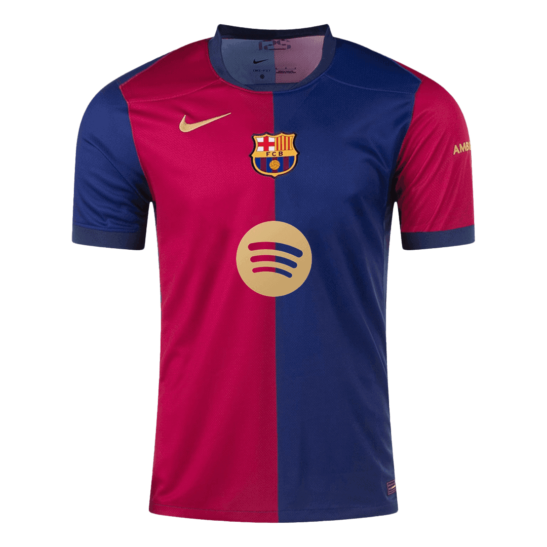 [Super kakovost] moška nogometna majica Barcelona LAMINE YAMAL #19 Home 2024/25 - logotip Spotify brez besedila