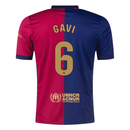 [Super kakovost] moška nogometna majica Barcelona GAVI #6 Home 2024/25 - logotip Spotify brez besedila