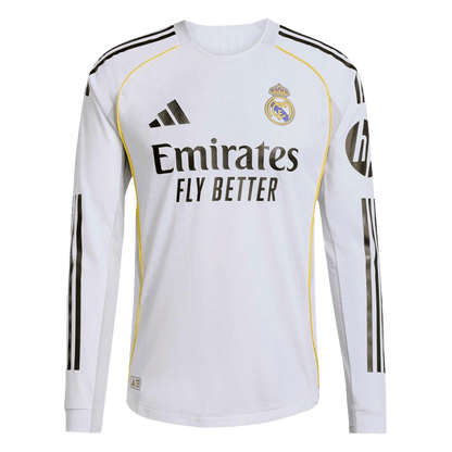 Real Madrid Nogometni dres Domači 2025/26 Dolgi rokavi Authentic