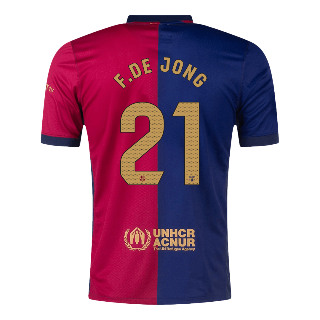 [Super kakovost] Barcelona F.DE JONG #21 moški domači nogometni dres 2024/25