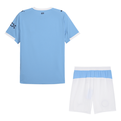 Domači nogometni dres Manchester Cityja (dres + kratke hlače) 2025/26 moder