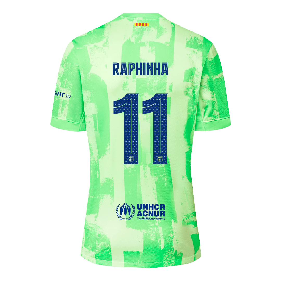 [Super kakovost] Barcelona RAPHINHA #11 Third Away moški nogometni dres 2024/25 UCL
