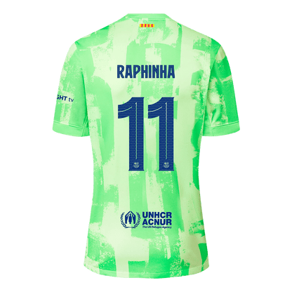 [Super kakovost] Barcelona RAPHINHA #11 Third Away moški nogometni dres 2024/25 UCL