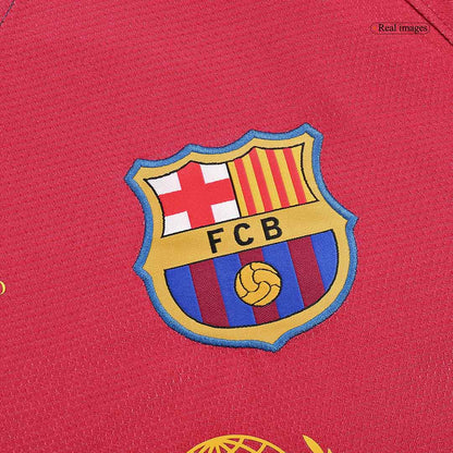 Retro 2008/09 Barcelona Home Nogometna majica z dolgimi rokavi - UCL Final