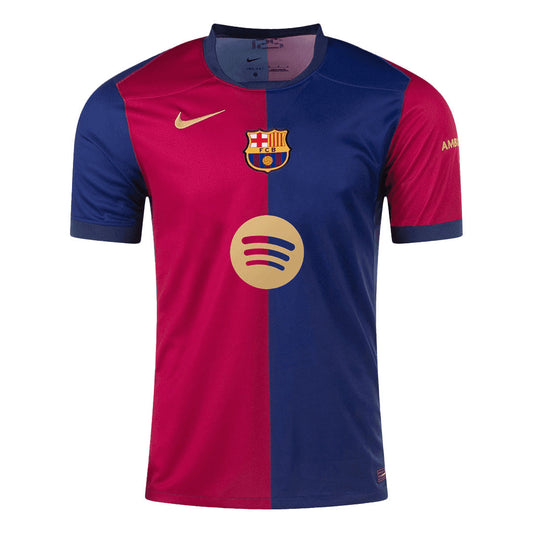 [Super kakovost] moška nogometna majica Barcelona Home 2024/25 – logotip Spotify brez besedila