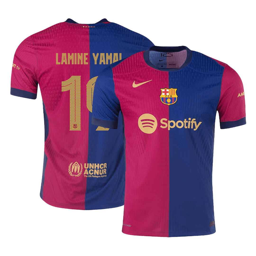 Autentična majica LAMINE YAMAL #19 Barcelona Home Football 2024/25 - UCL