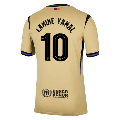 LAMINE YAMAL #10 Barcelona Nogometna majica v gosteh 2025/26 Rumena - UCL