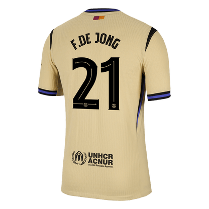 Avtentični F.DE JONG #21 Barcelonin gostujoči dres 2025/26 - UCL