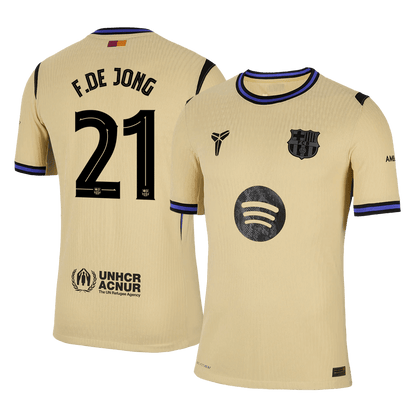 Avtentični F.DE JONG #21 Barcelonin gostujoči dres 2025/26 - UCL