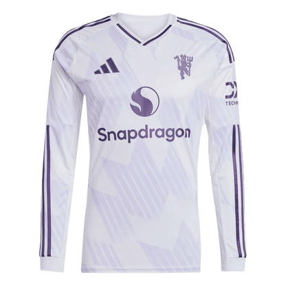 Manchester United Nogometni dres Gostujoči 2025/26 Dolgi rokavi