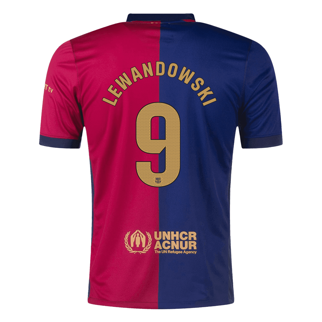 [Super kakovost] moška domača nogometna majica Barcelona LEWANDOWSKI #9 2024/25 - logotip Spotify brez besedila
