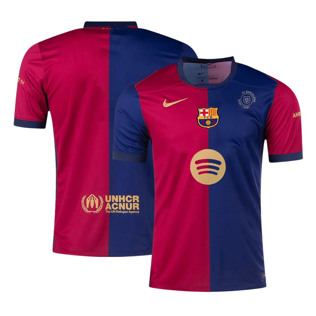 [Super kakovost] moška majica za domači nogomet Barcelona 125th Anniversary 2024/25 – logotip Spotify brez besedila