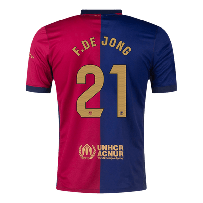 [Super kakovost] Barcelona F.DE JONG #21 moški domači nogometni dres 2024/25 - Spotifyjev logotip brez besedila