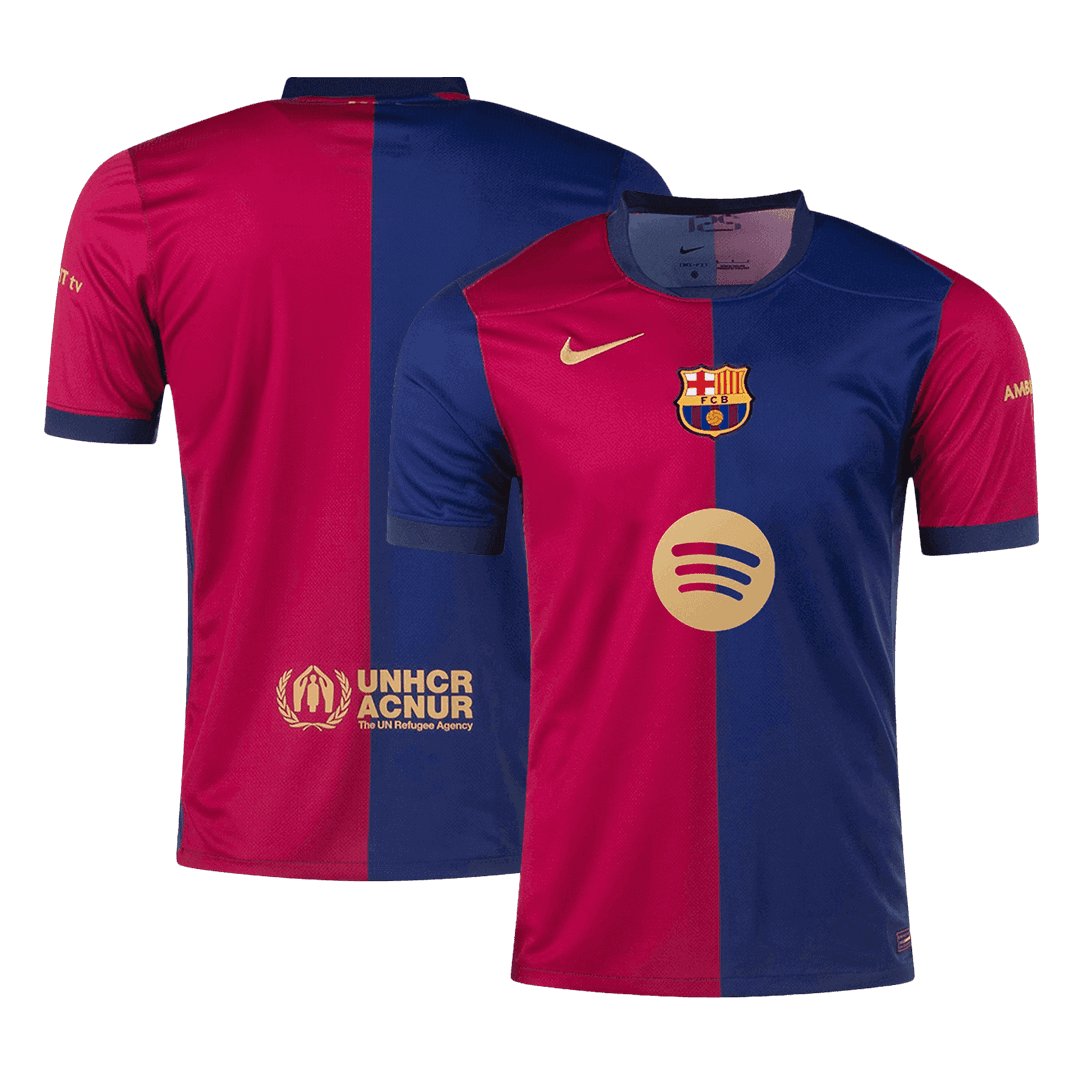 [Super kakovost] moška nogometna majica Barcelona Home 2024/25 – logotip Spotify brez besedila