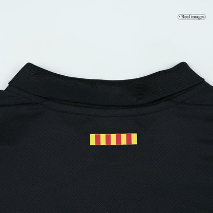Barcelona 2024/25 Kids Away nogometna majica (majica in kratke hlače) črna (nekdanji sponzor)