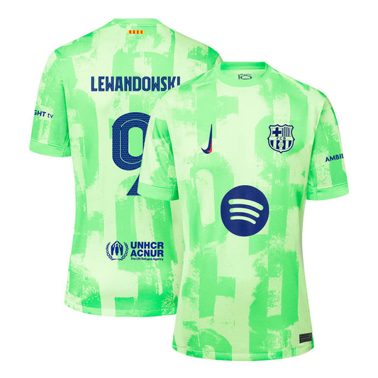 [Super kakovost] Barcelona LEWANDOWSKI #9 Third Away moška nogometna majica 2024/25 - UCL <Logotip Spotify brez besedila>