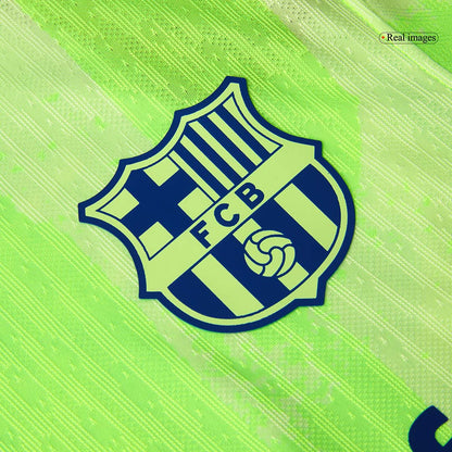 Verodostojni nogometni dres Lamine Yamal #19 Barcelona Third Away Soccer Jersey 2024/25- UCL（Logotip Spotify brez besedila）