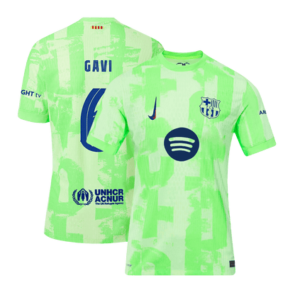 正品 GAVI #6 巴塞罗那第三客场足球球衣 2024/25 - UCL（Spotify 徽标无文字）