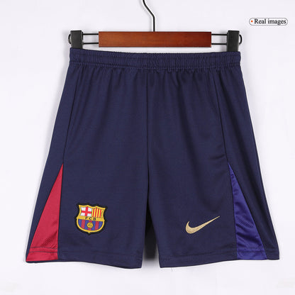 Kids Barcelona Home Spotify Logo Without Text Nogometni komplet majic (majica+kratke hlače) 2024/25 rdeča in modra