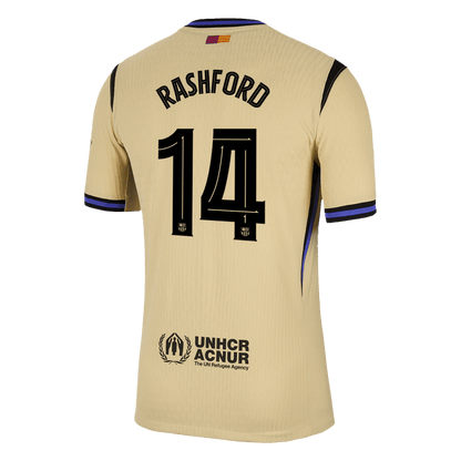 RASHFORD #14 Authentic Barcelona gostujoča nogometna majica 2025/26 rumena - UCL