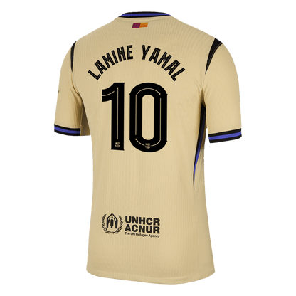 LAMINE YAMAL #10 Authentic Barcelona gostujoča nogometna majica 2025/26 rumena - UCL
