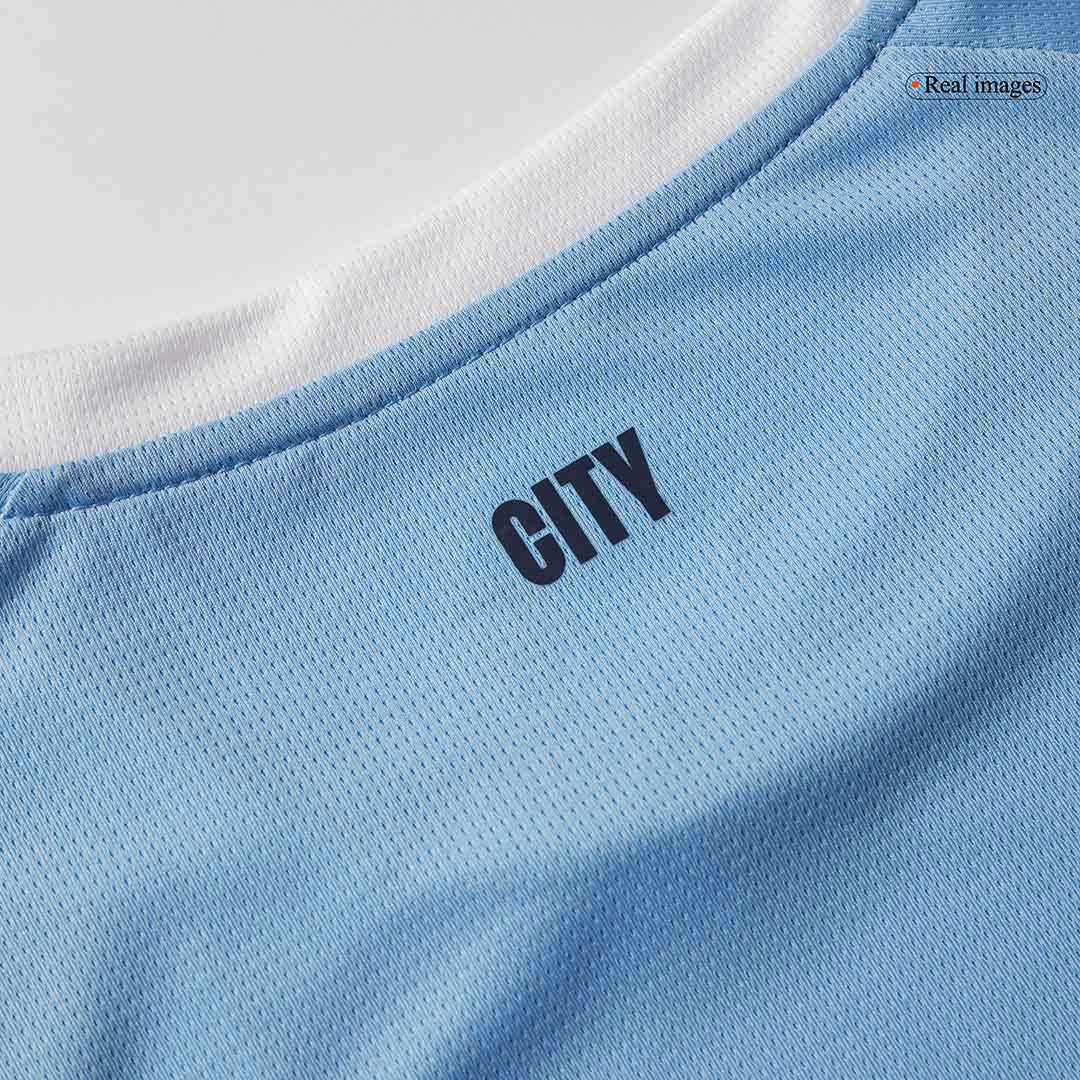 Domači nogometni dres Manchester Cityja (dres + kratke hlače) 2025/26 moder