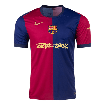 Rdeča in modra domača nogometna majica Barcelona X Travis Scott 2024/25