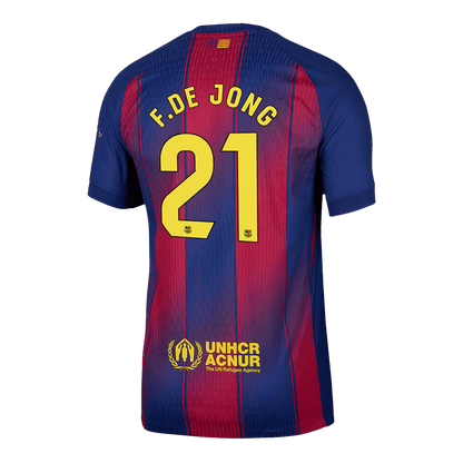 Avtentična domača majica F.DE JONG #21 Barcelona 2025/26