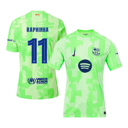 [Super kakovost] Nogometna majica Barcelona RAPHINHA #11 Third Away 2024/25 UCL - logotip Spotify brez besedila