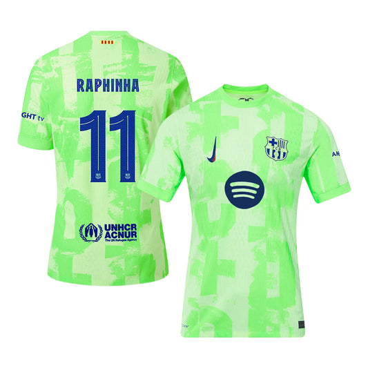 [Super kakovost] Nogometna majica Barcelona RAPHINHA #11 Third Away 2024/25 UCL - logotip Spotify brez besedila