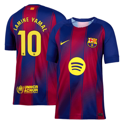 LAMINE YAMAL #10 Barcelona Domača nogometna majica 2025/26 rdeča in modra