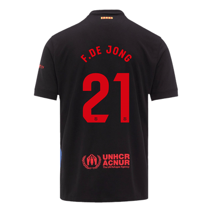 Barcelona F.DE JONG #21 moška gostujoča nogometna majica 2024/25 – logotip Spotify brez besedila