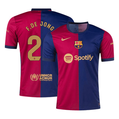 [Super kakovost] Barcelona F.DE JONG #21 moški domači nogometni dres 2024/25