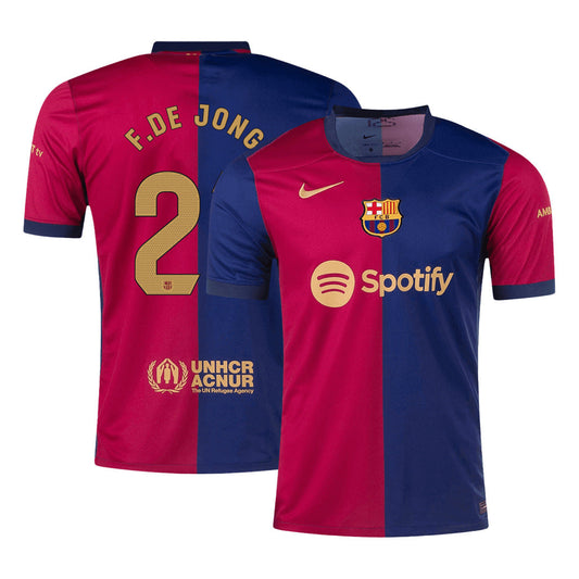 [Super kakovost] Barcelona F.DE JONG #21 moški domači nogometni dres 2024/25